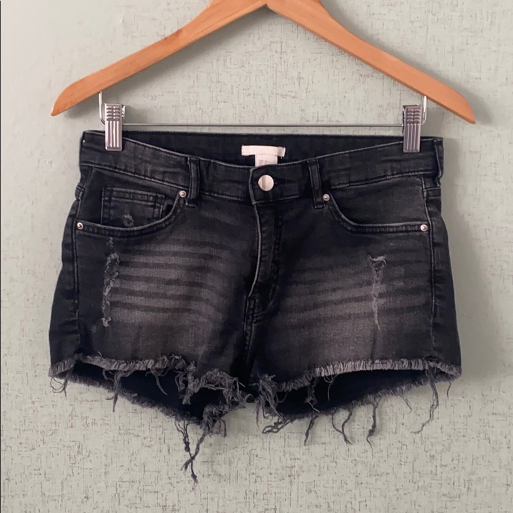 H&M Black Jean Shorts